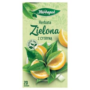 Opakowanie Herbapol Herbata Zielona z cytryną 20 torebek 34g
