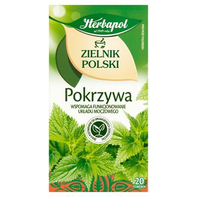 Opakowanie Herbapol Zielnik Polski Pokrzywa 20 torebek 30g