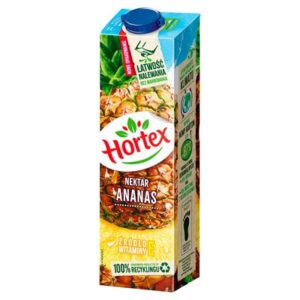 Zestaw sześciu kartonów Hortex Nektar ananas 1 l