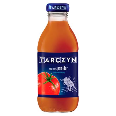Zestaw szklanych butelek soku 100% pomidor Tarczyn 15x300ml