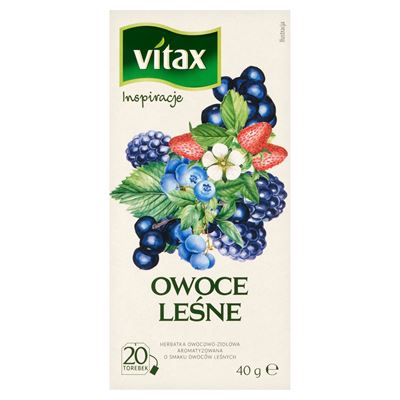 Opakowanie VITAX Inspirations Herbata owoce leśne 20 torebek