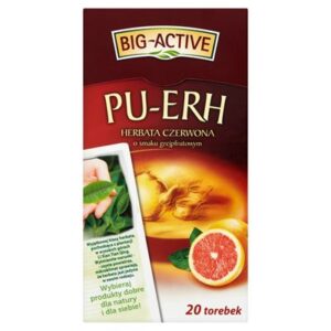 Opakowanie czerwonej herbaty BIG-ACTIVE Pu-Erh grejpfrutowej
