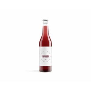 Szklana butelka napoju gazowanego ON LEMON YERBATA Granat