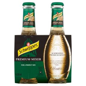 Zestaw 12 sztuk napoju gazowanego Schweppes Premium Mixer Ginger Ale 200 ml