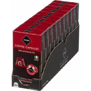 Opakowanie kawy w kapsułkach RIOBA Decaffeinato zawierające 11 sztuk