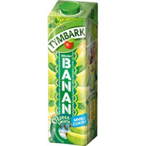 Zestaw sześciu butelek TYMBARK Owoce Świata Napój banan 1 l