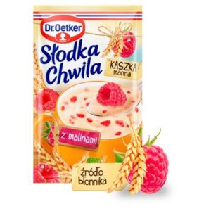 Opakowanie Dr.Oetker Słodka chwila kasza manna malinowa 49 g