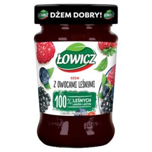 Słoik dżemu z owocami leśnymi Łowicz o obniżonej zawartości cukrów 280 g