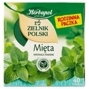 Opakowanie Herbapol Zielnik Polski Mięta 40 torebek 80g