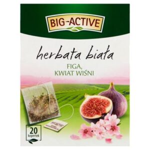 Opakowanie BIG-ACTIVE Herbata biała figa, kwiat wiśni 20 kopert 30g
