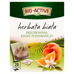 Opakowanie herbaty białej BIG-ACTIVE Brzoskwinia i Kwiat Pomarańczy