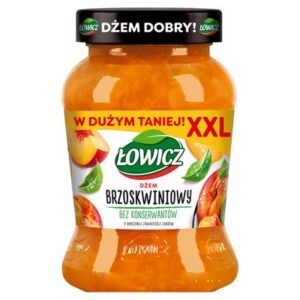 Słoik dżemu brzoskwiniowego Łowicz 450g
