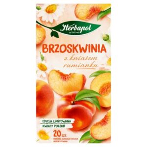Opakowanie Herbapol Herbata Brzoskwinia z kwiatem rumianku 20 torebek