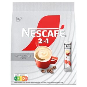 Opakowanie kawy rozpuszczalnej NESCAFE Classic 2w1 z widocznymi saszetkami