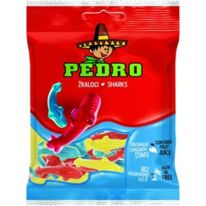 Opakowanie żelków rekiny PEDRO 80 g