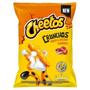 Opakowanie chrupek kukurydzianych Cheetos Crunchos o smaku sera i ketchupu 165 g