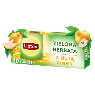 Opakowanie Lipton Herbata zielona Pigwa naturalna 32 g