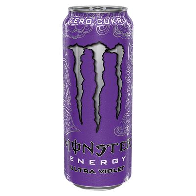 Puszka napoju energetyzującego Monster Energy Ultra Violet zero cukru 500 ml