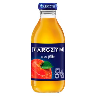 Szklana butelka soku 100% jabłko Tarczycn 300ml