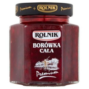 Słoik zawierający ROLNIK Premium Borówka cała 300 g